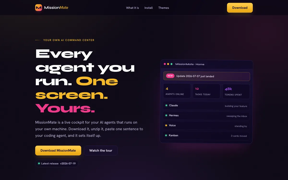 MissionMate homepage